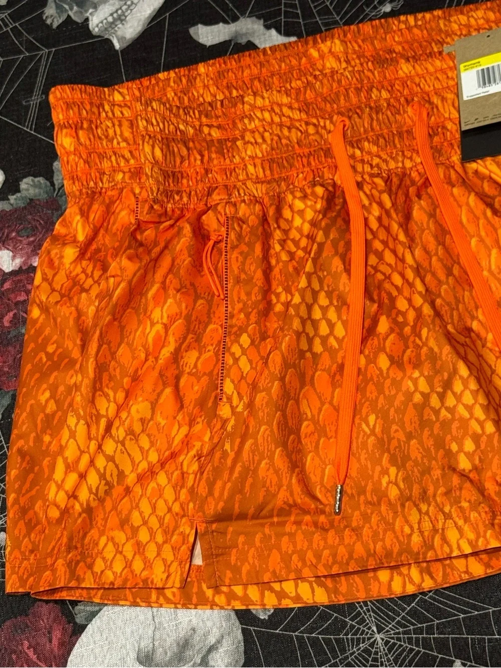 NWT NIKE KOBE BRYANT WOVEN WOMENS MAMBA SAFETY ORANGE BASKETBALL SKIRT SZ S XL